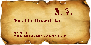 Morelli Hippolita névjegykártya